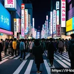도쿄 피규어 전문점 - **Prompt 1: Akihabara's Neon Glow and Otaku Dreams**
    "A vibrant, eye-level shot capturing the el...