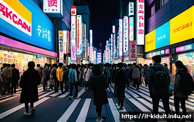 도쿄 피규어 전문점 - **Prompt 1: Akihabara's Neon Glow and Otaku Dreams**
    "A vibrant, eye-level shot capturing the el...